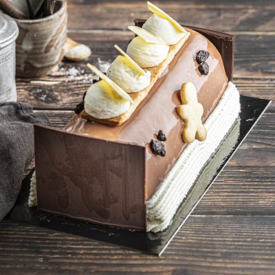 Melkchocolade & kastanje buche (enkel tijdens de feestdagen)