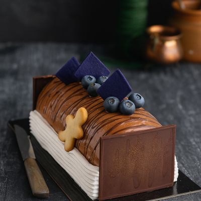 VEGAN hocolade & bosbessen buche (enkel tijdens de feestdagen)